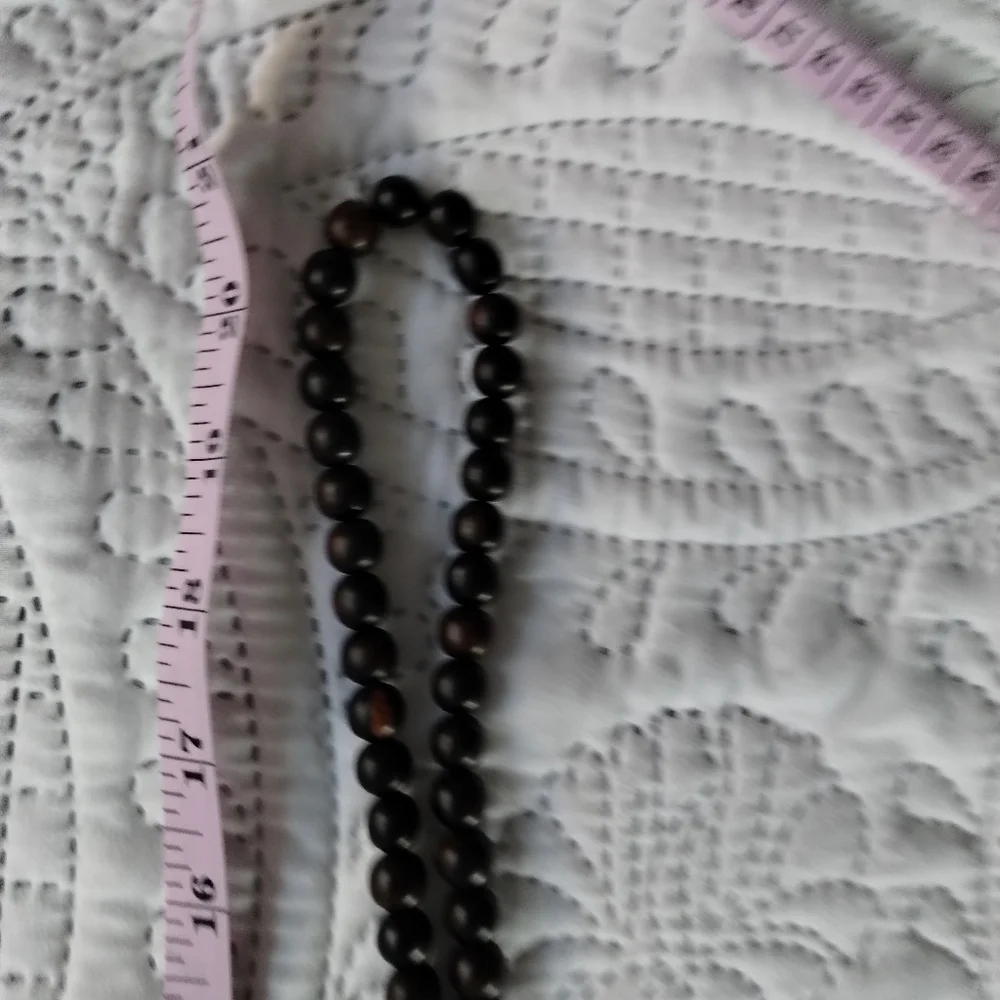 Beaded Necklace Faux Shark Tooth